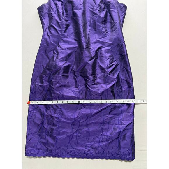 Robbie Bee Women's Silk Purple Dress Size 10 - Elegant & Chic - Picture 9 of 10